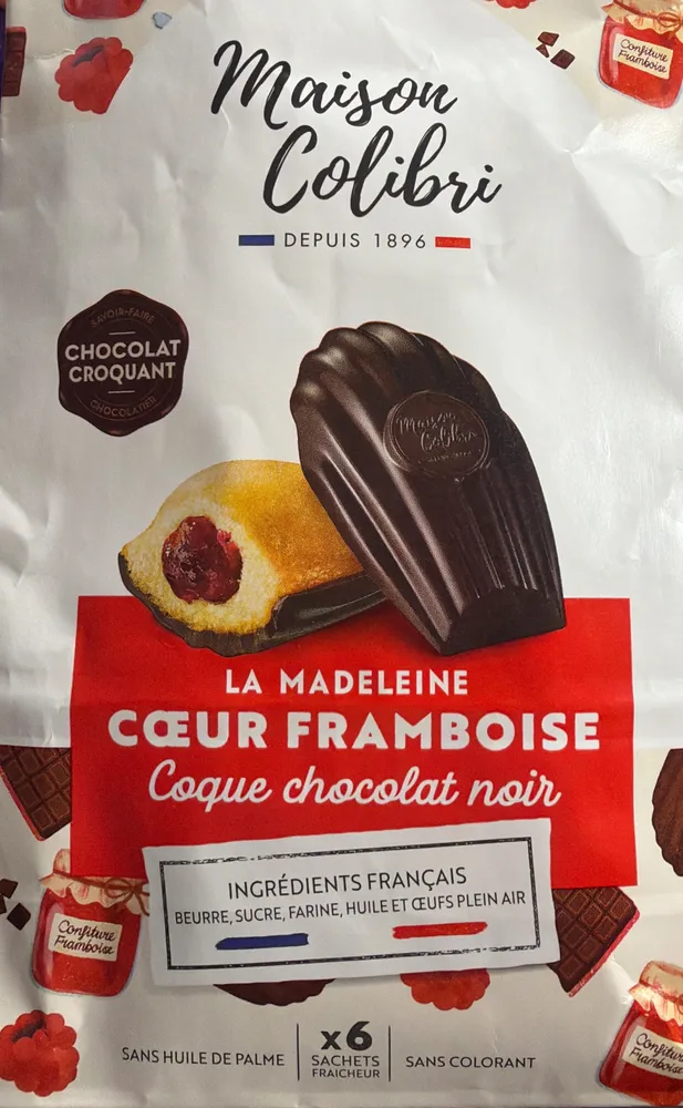 La madeleine cœur framboise