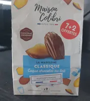 Madeleines classique coque chocolat au lait
