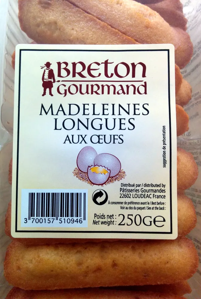 Madeleines longues aux oeufs