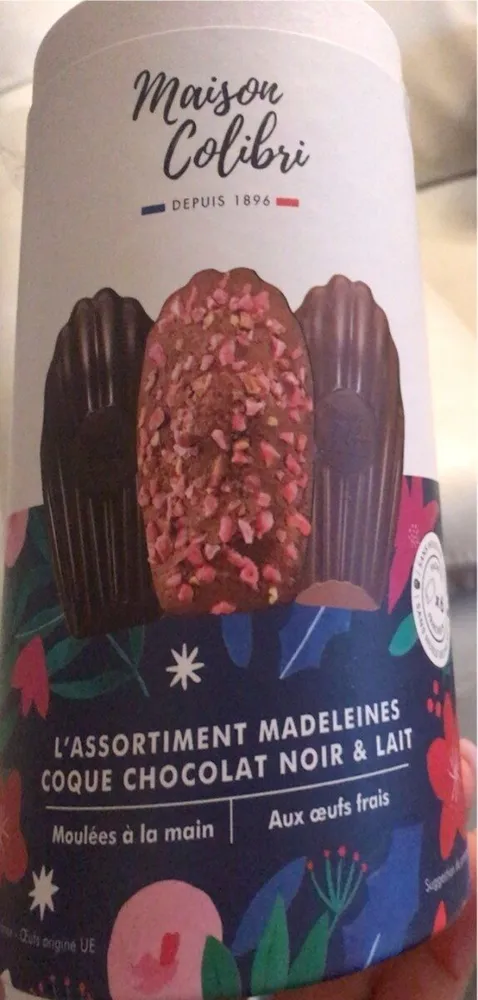 Madeleine coque chocolat noir et lait