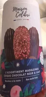 Madeleine coque chocolat noir et lait