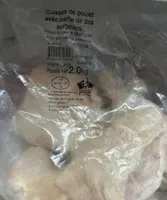 Cuisse de poulet avec le dos