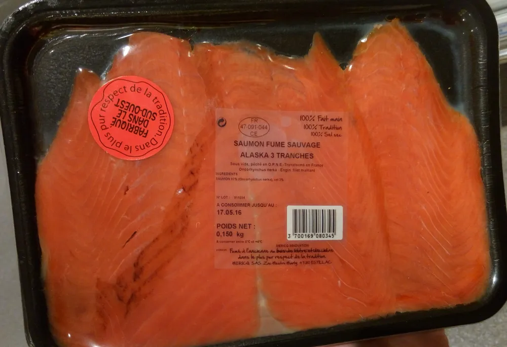 Saumon Fumé Sauvage Alaska 3 tranches 150g