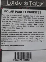 Sandwich polar poulet crudités