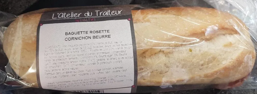 Baguette rosette cornichon beurre