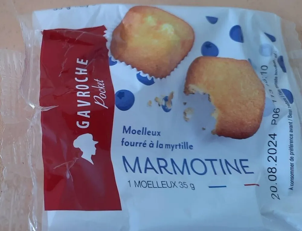 Moelleux fourré à la myrtille