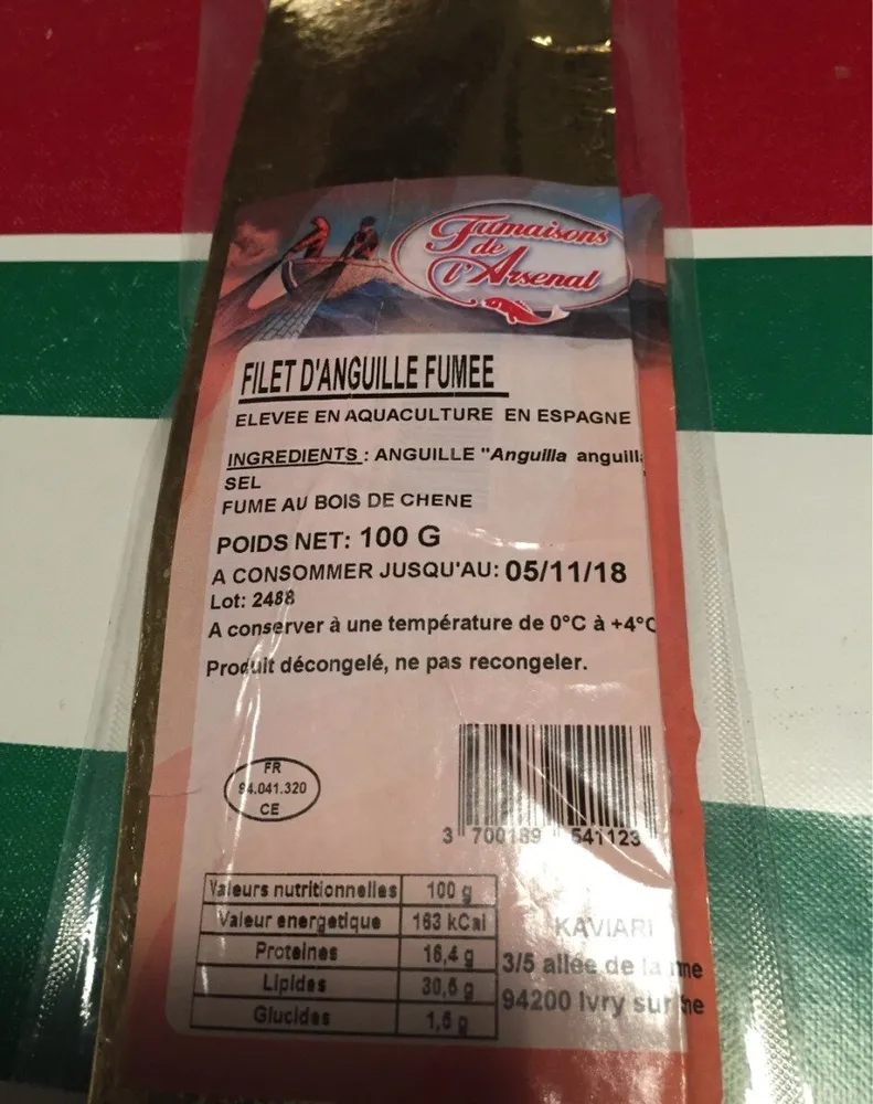 Filet d'anguille fumée