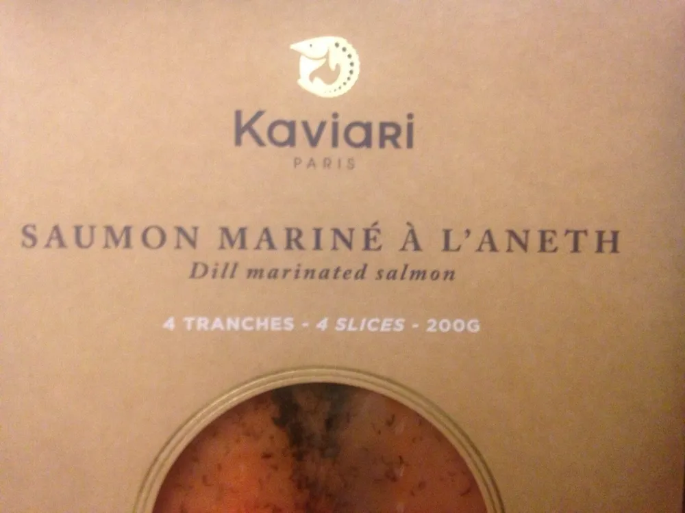 Saumon mariné à l'aneth