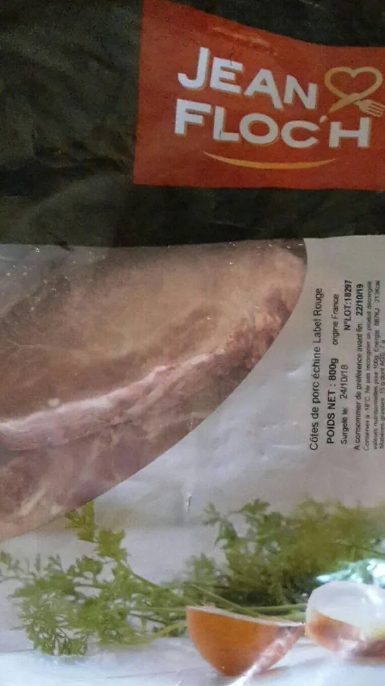 Côtes de porc échine Label Rouge