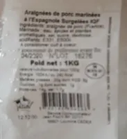 Araignée de porc marinée à l'espagnole