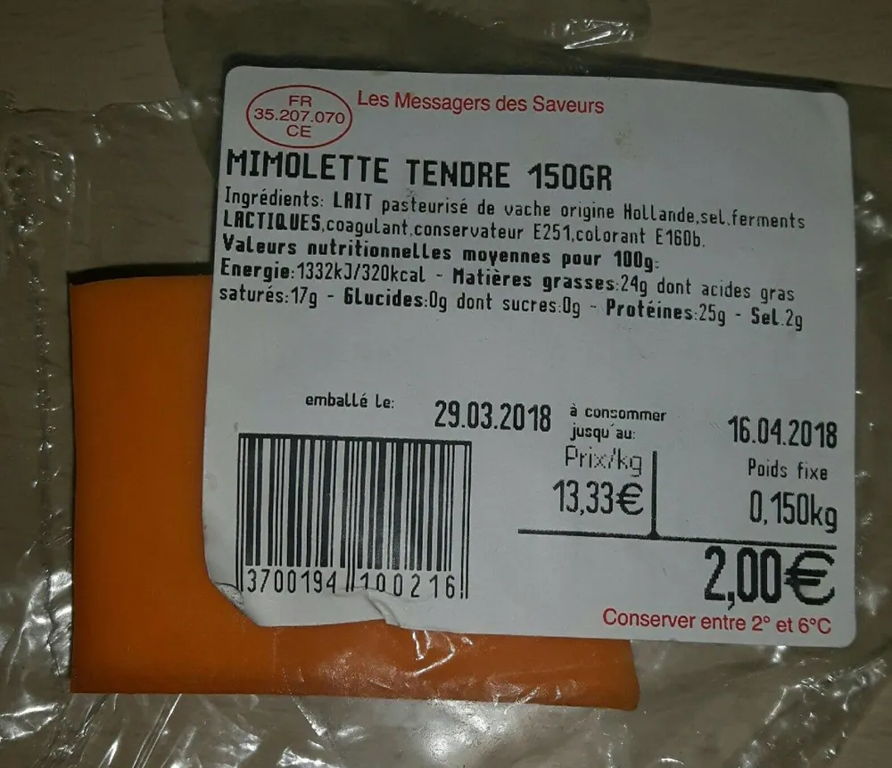 Mimolette tendre 150GR