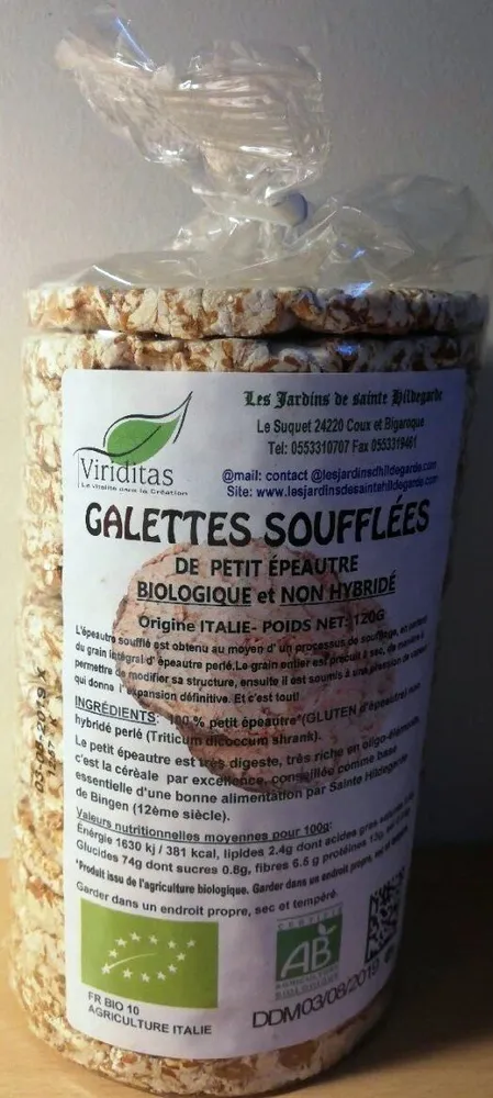 Galettes soufflées de petit épeautre