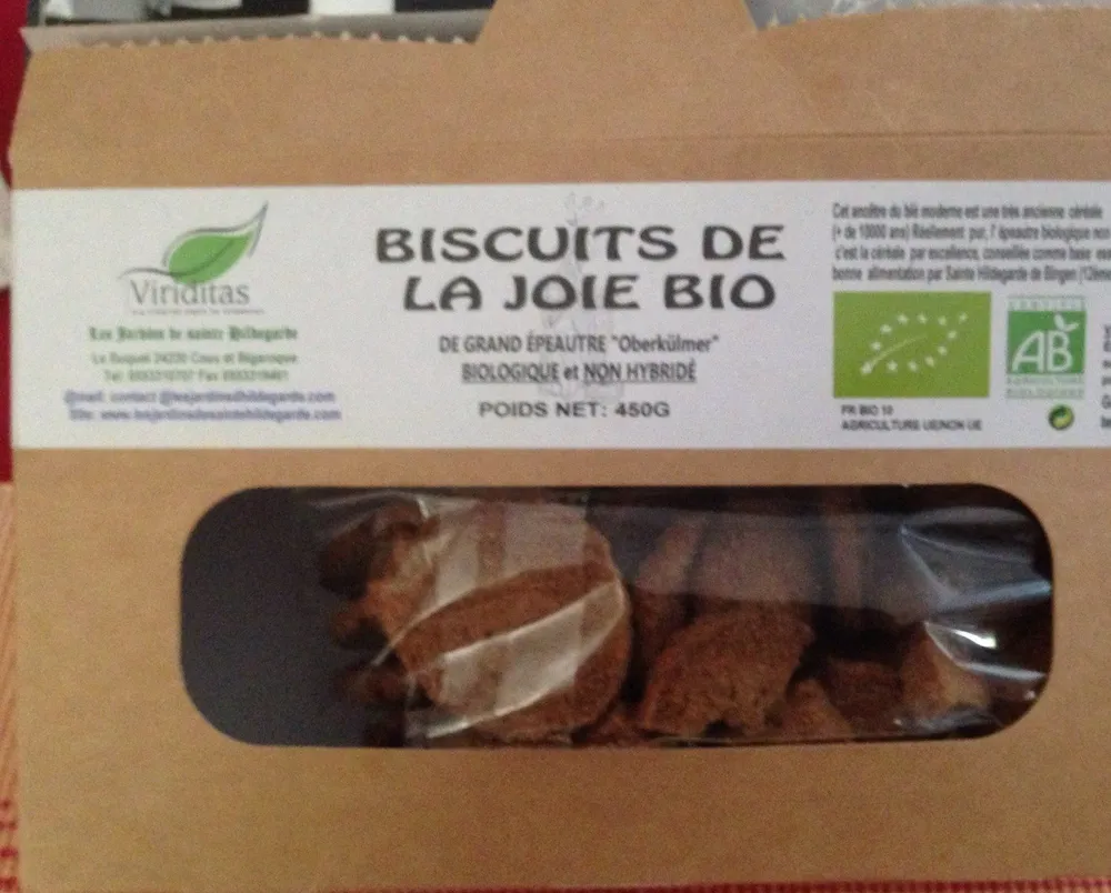 Biscuits de la joie bio