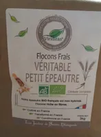 Flocons frais complets de véritable petit épeautre bio