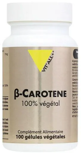 Bêta-carotène 8000 Ui - 100 Comprimés - Vitall+