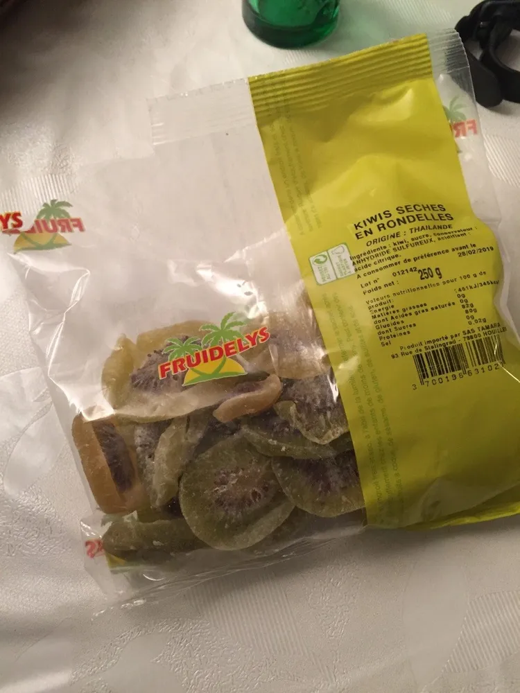Kiwis sechés en rondelle