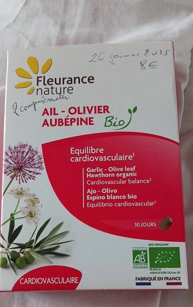 Ail olivier aubepine - equilibre cardiovasculaire