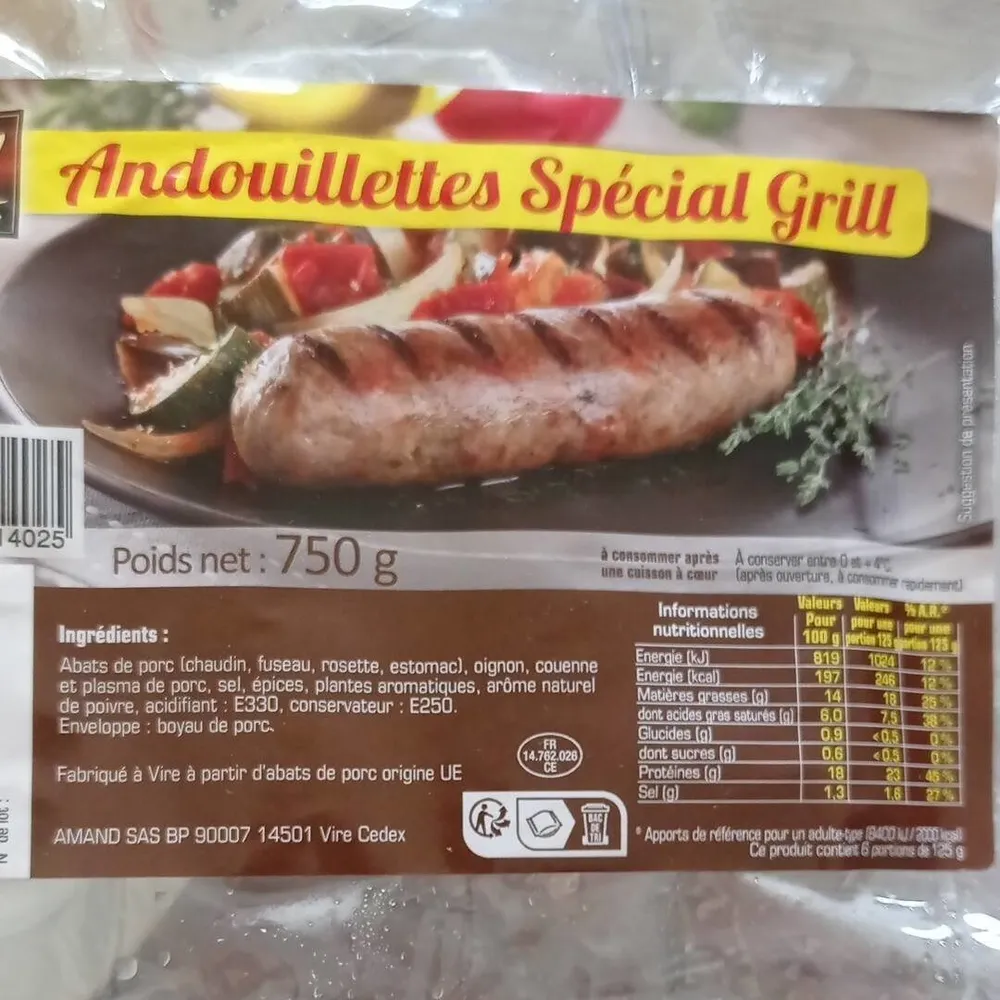 Andouillettes spécial grill