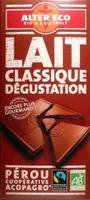 Chocolat Lait classique dégustation Bio Alter Eco