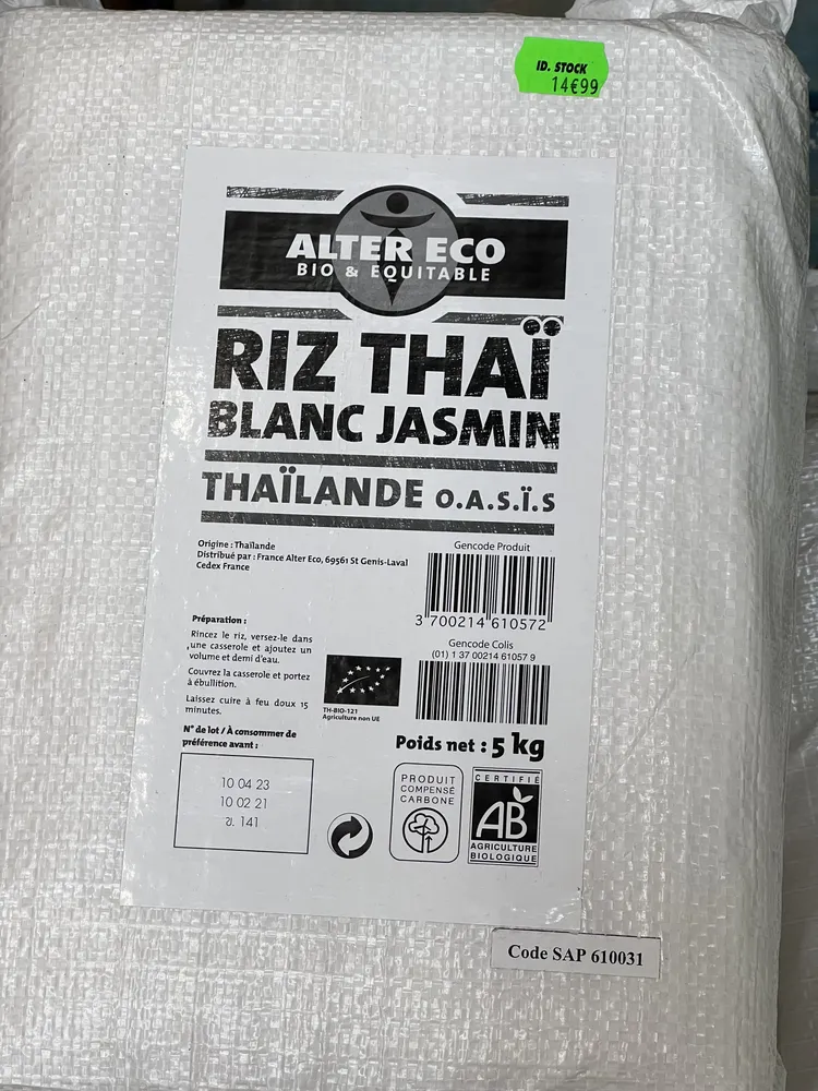 Riz thaï blanc Jasmin