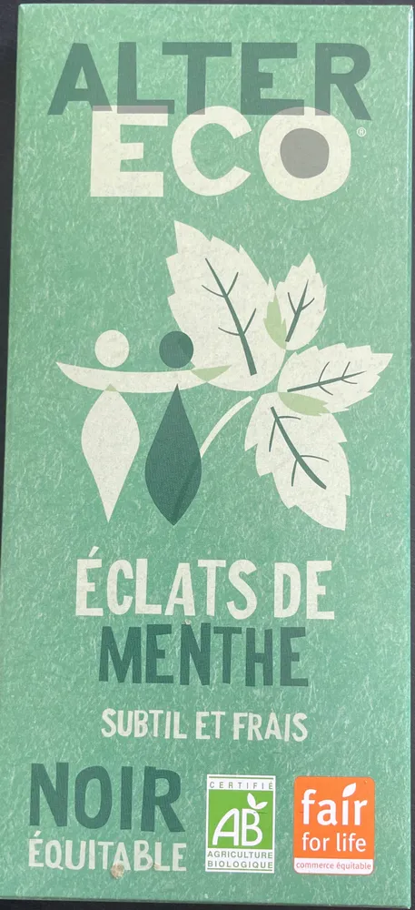 Noir Pérou éclats de menthe