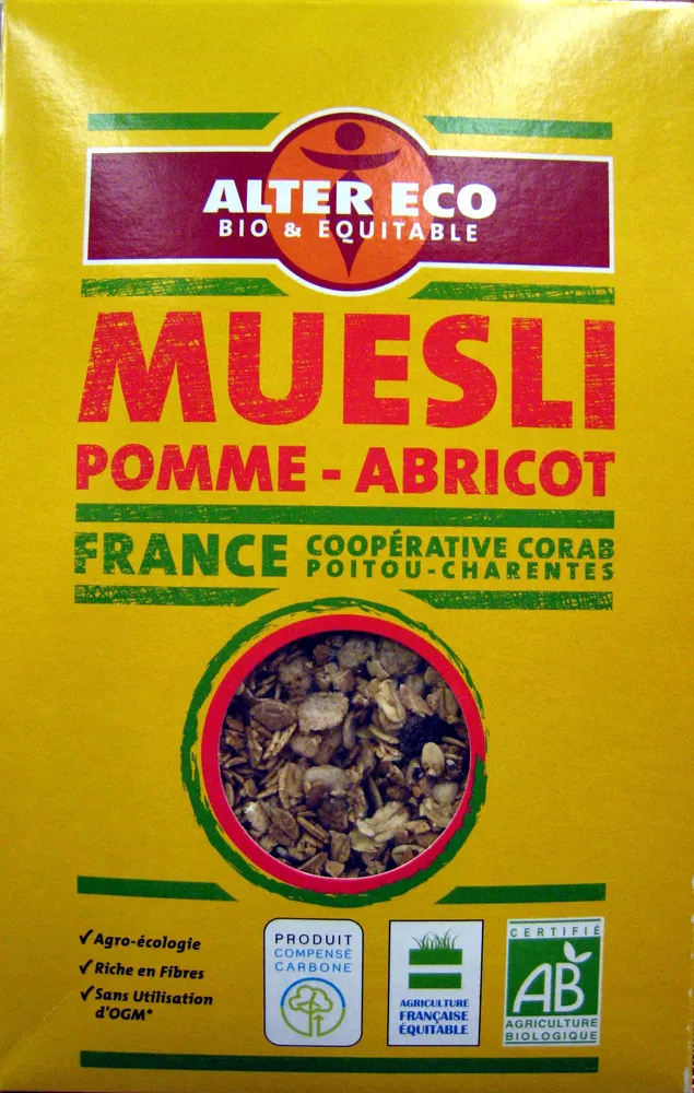 Muesli pomme-abricot Bio et Equitable Alter Eco