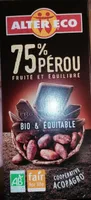 Chocolat noir 75% Pérou
