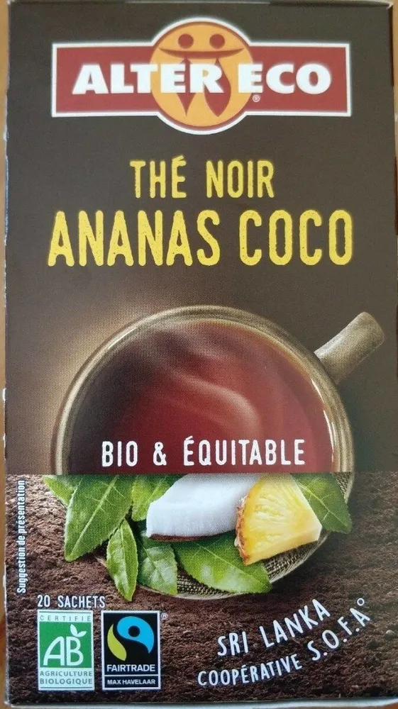 Thé noir Ananas Noix de coco