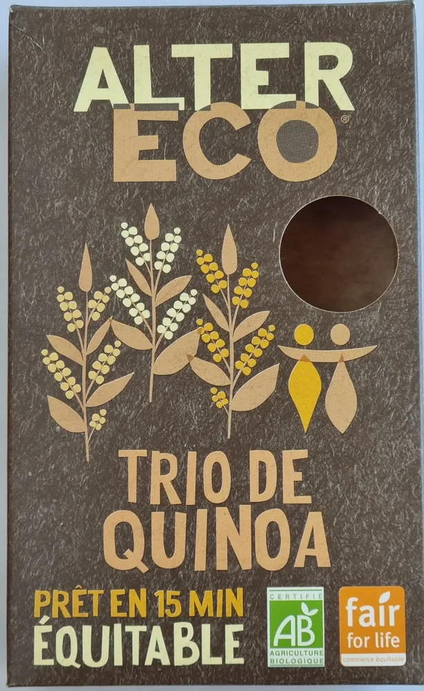 Trio de Quinoa blond rouge noir