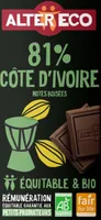Chocolat Alter Eco 81% cacao