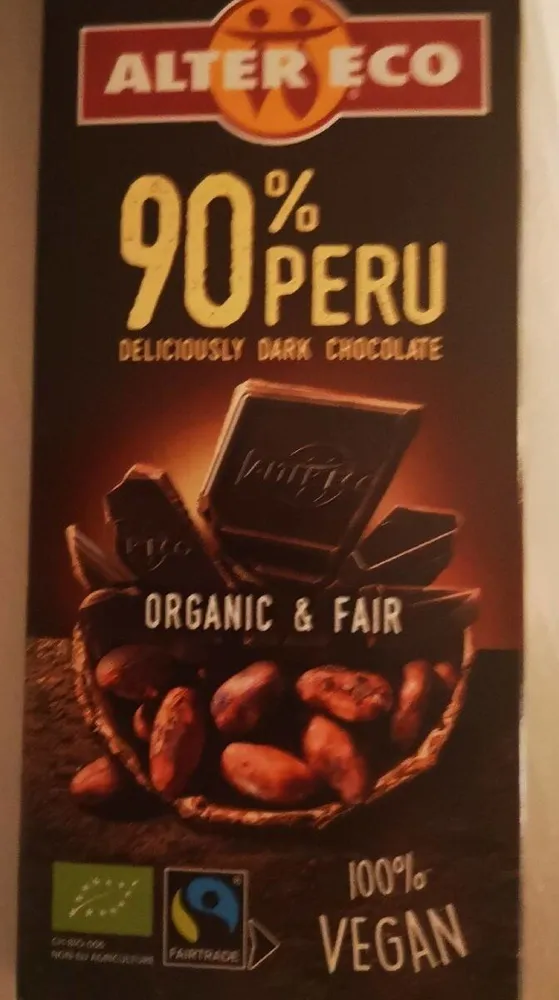 90% PERU DELICIOUSLY DARK CHOCOLATE
