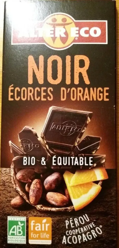CHOCOLAT NOIR Ecorces d'orange