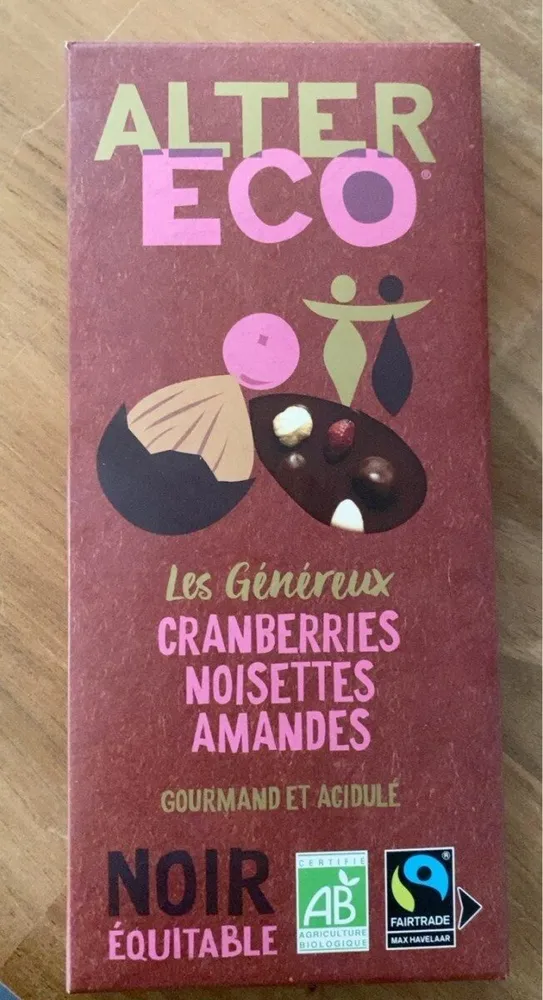 Les genereux Cranberries noisettes amandes