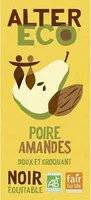 Chocolat noir poire amandes doux et croquant