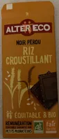Noir Pérou riz croustillant