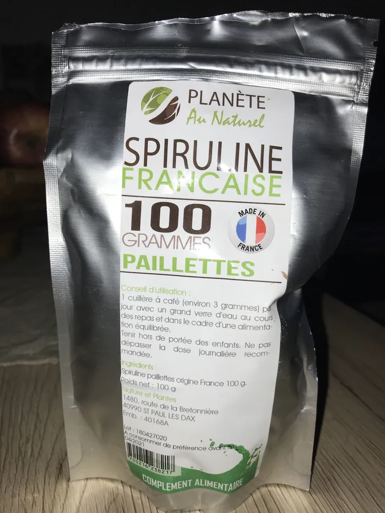 Spiruline Paillettes Française - 100GR