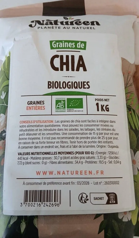Graines de chia biologique