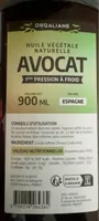 Huile végétale naturelle d’avocat