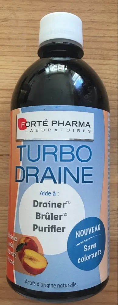 Turbo Draine Thé vert Pêche 500ML