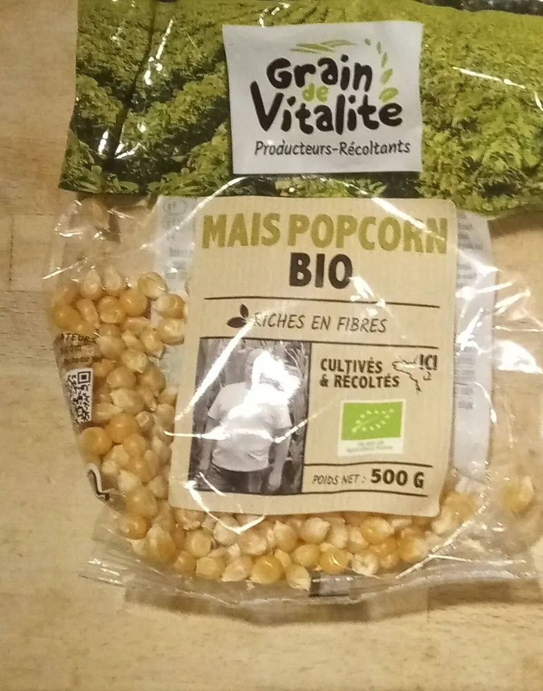 Mais pop corn bio