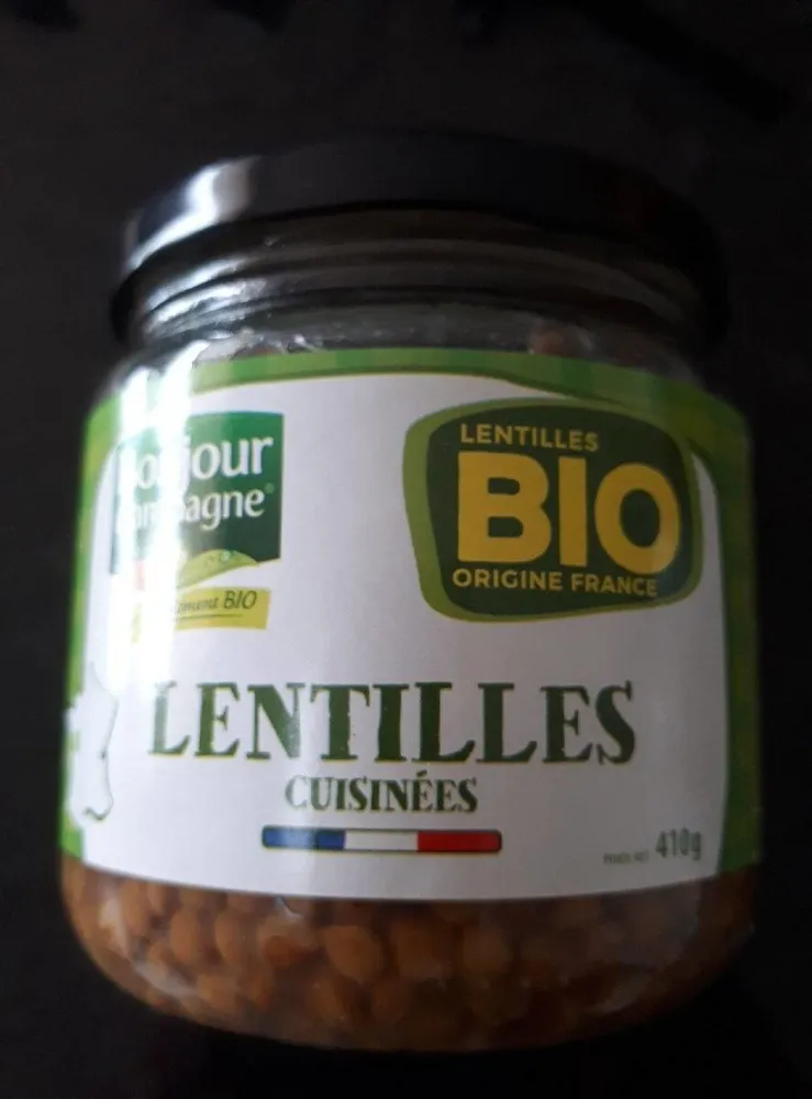 Lentilles cuisinees