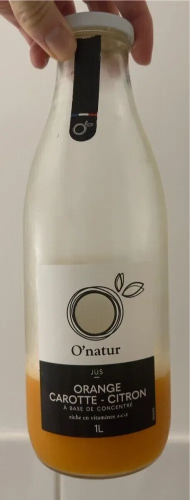 Jus orange carotte citron