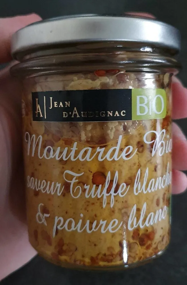 Moutarde Bio saveur Truffe blanche et poivre blanc