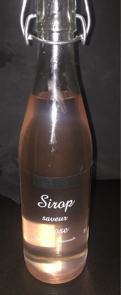 Sirop saveur rose
