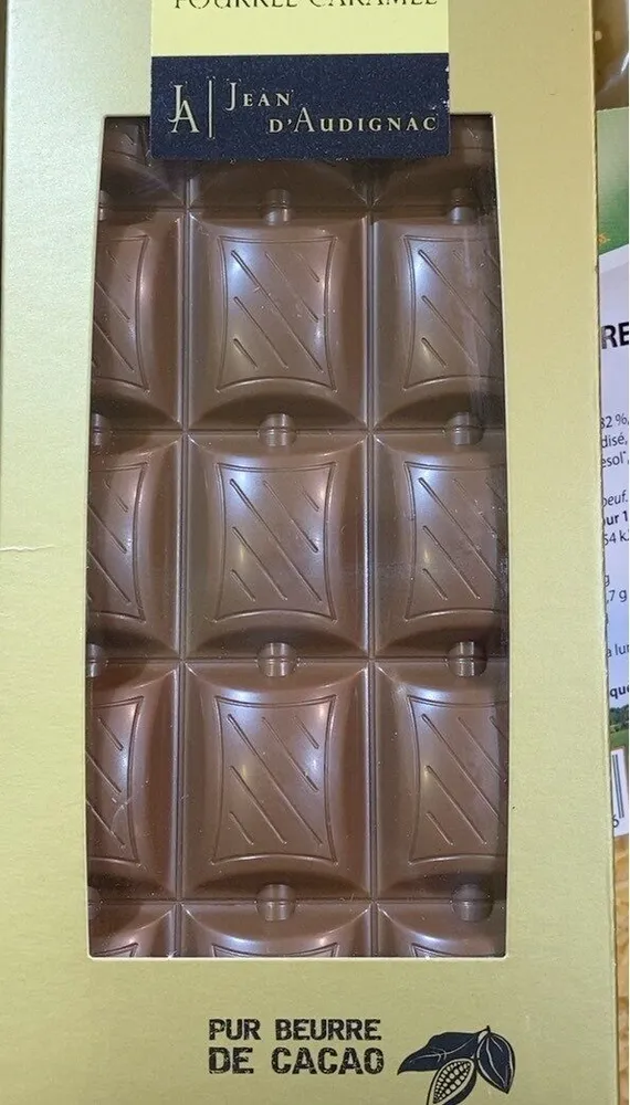 Chocolat au lait fourrée caramel