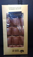 Chocolat au lait fourrée praliné