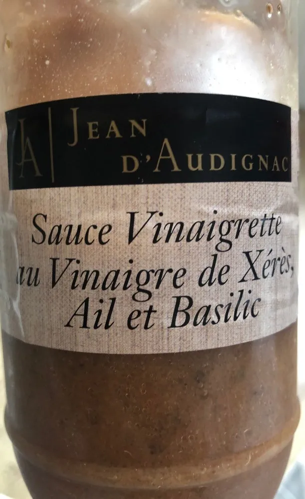 Sauce vinaigrette au vinaigre de Xérès Ail et Basilic