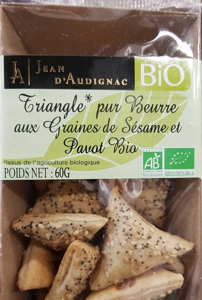 Triangle pure beurre aux graines de sésame et pavot Bio