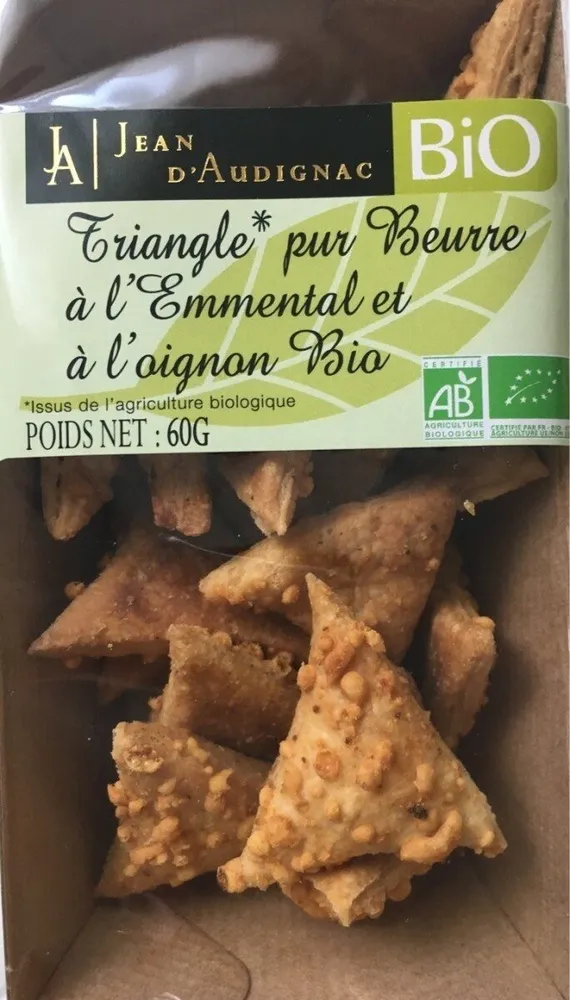 Triangle pur beurre a l'emental et oignon