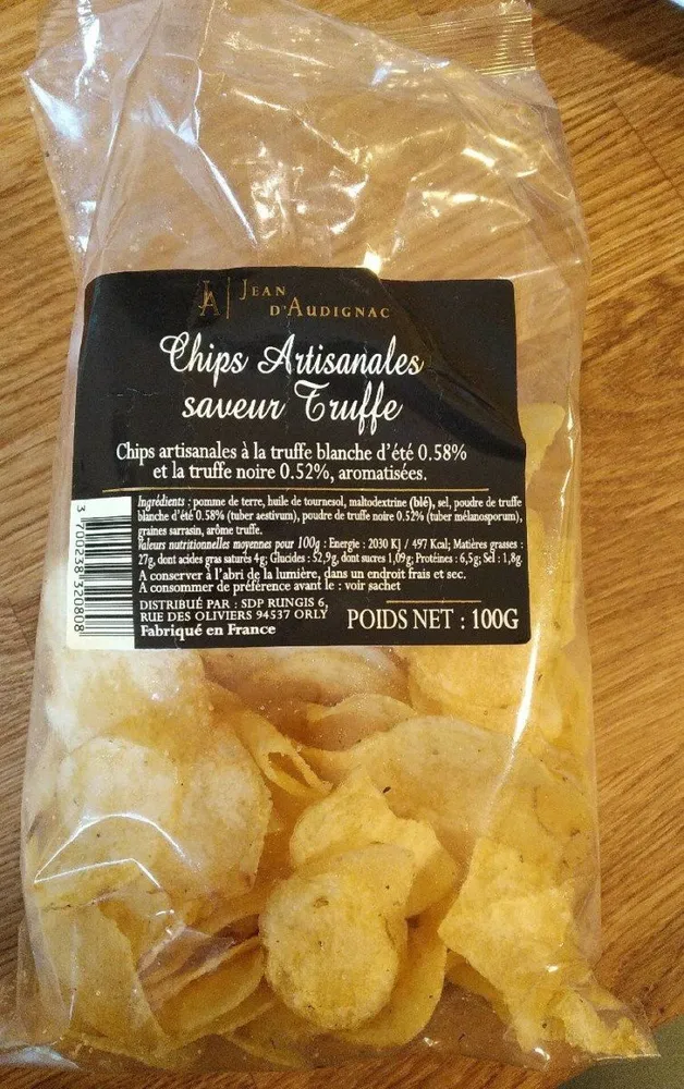 Chips artisanales saveur truffe